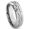 thumbnail image 1 of Andrea Jewelers Tungsten Carbide Diamond Cut Chevron Dome Wedding Band Ring Sz 7.5, 1 of 4