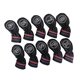thumbnail image 3 of Paquete de 10 fundas para palos de golf, fundas impermeables para wedges de golf y fundas para hierros de golf. Negro, 3 of 9