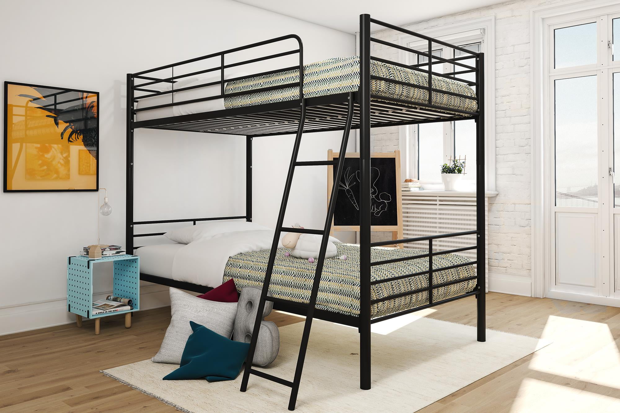 Mainstays Convertible Metal Twin Over, Is A Bunk Bed Mattress The Same Size As Twin