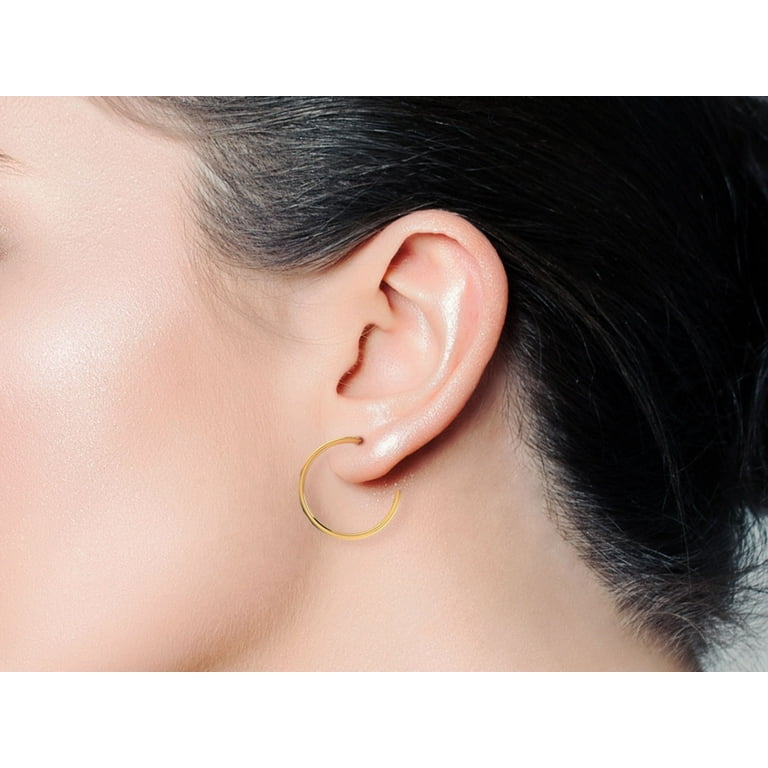 1 inch 2024 gold hoop earrings