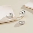 thumbnail image 5 of Anillos gruesos JAMW para mujer chapados en plata ajustables, 5 of 5