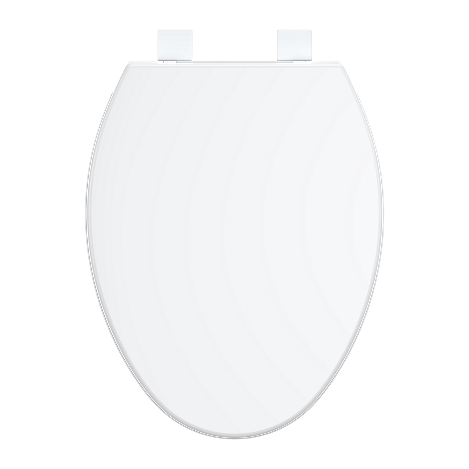 Soft Close Elongated Toilet Seat – Quick Release & Top Mount Installation – Quiet, Durable, Easy to Clean – Global Fit for Most American Standard Toilets – 19" All White Plain Cover