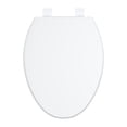 thumbnail image 4 of Elongated Soft Close Toilet Seat – Quiet-Close, Quick Release Top-Mount, Durable White Bathroom Cover, Grip-Tight Bumpers, 19" Elongated All White Plain Cover, 4 of 8