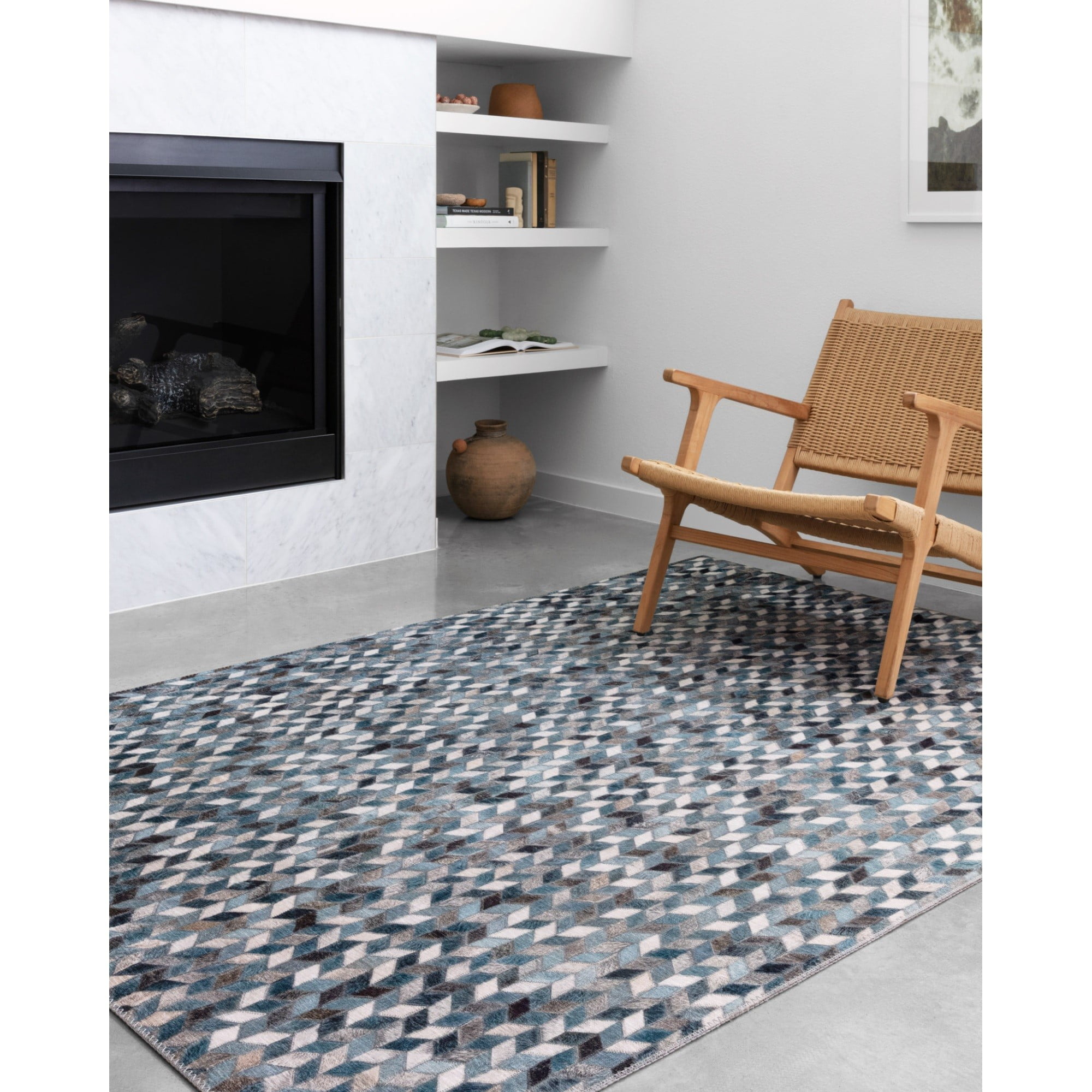 Loloi Maddox MAD-08 Ocean / Grey 1'-6"x1'-6" Sample Swatch