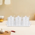 thumbnail image 6 of WeiLaiKeQi Acrylic Condiment Jar Spice Organizer Seasoning Box for Pepper Sugar Paprika Clear 3 pieces, 6 of 9