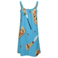 thumbnail image 5 of Fun Pizza Womens Summer Dresses Casual Sleeveless Tshirt Sundresses Vacation Beach Cover Up Dress, 5 of 8