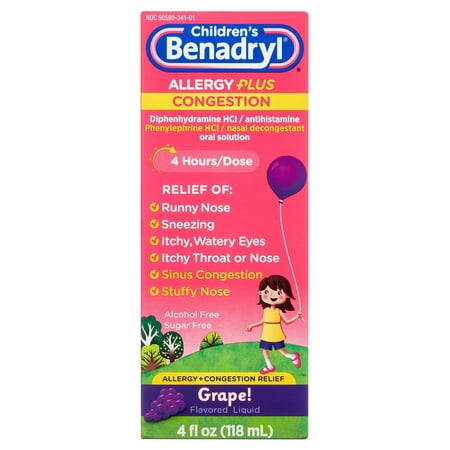 UPC 300450170057 product image for Children s Allergy Plus Congestion Relief Liquid  Grape  4 fl. oz | upcitemdb.com