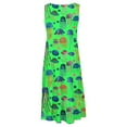 thumbnail image 3 of Teissuly Womens Fashion Holiday Summer Casual Printing Sleeveless Party Beach Loose Dress, 3 of 4