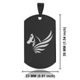 thumbnail image 2 of Stainless Steel Mythical Pegasus Head Dog Tag Pendant Necklace, 2 of 3