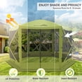 thumbnail image 4 of EAGLE PEAK 12x12 ft Portable Quick Pop Up Canopy Tent with 5 Wall Panels, 6 Sided Instant Gazebo Outdoor Camping Screen Tent, Green, 4 of 7
