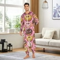 thumbnail image 6 of FORMRS Onesies Pajama for Adults Unisex Hoodie Winter Jumpsuit One Piece Sleepwear, Sizes S-2XL, Cute Doughnuts Pattern, 6 of 7