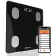 thumbnail image 1 of Báscula inteligente KONQUEST para peso corporal, báscula digital de baño con Bluetooth, IMC, grasa corporal, monitor de composición corporal, analizador de salud con aplicación para smartphone, 181 kg, 1 of 5