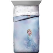 Disney Frozen Elsa Color Block 7 Piece Full Size Kids Bed Set with Shams