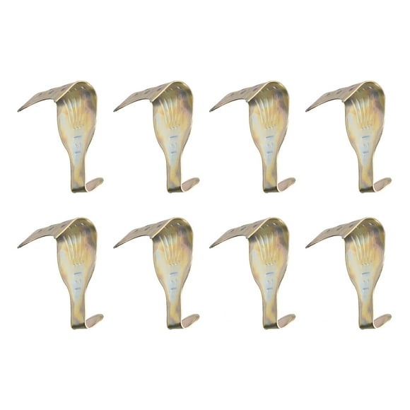 Unique Bargains Solid Moulding Picture Hooks Hangers Rail Hanging Hook Color Zinc-plated 52mmx34mm Bronze 8pcs