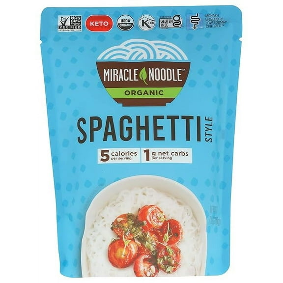 (Pack of 6), Miracle Noodle Organic Ready To Eat Spaghetti Style Noodle, 7 oz