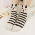 thumbnail image 5 of PUMIER 3 Pairs Womens Fuzzy Socks Winter Warm Fluffy Soft Slipper Home Sleeping Cute Animal Socks Christmas Socks, 5 of 7