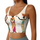 thumbnail image 2 of Fotbe Black African Woman Sujetador Deportivo Largo sin Aros para Mujer con Almohadillas y Soporte Medio, Transpirable y Absorbente, Camiseta Tipo Chaleco o Tank Top-XX-Large, 2 of 8
