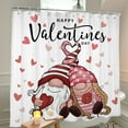 thumbnail image 4 of Newhomestyle Valentines Day Shower Curtain, 72"X72" Gnome Valentine Shower Curtain, Valentines Bathroom Decor, Happy Valentines Day Bathroom Set with Hooks, Cortinas de Baño de San Valentin, 4 of 7
