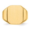 thumbnail image 4 of Auriga 14K Yellow Gold 17.0x15.0 mm Open Back Mens Signet Ring for Mens Size 10, 4 of 6