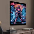 thumbnail image 2 of Vintage Cyberpunk Samurai Canvas Wall Art For Bedroom, 2 of 8