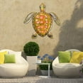 Flat Metal Turtle Wall Hanging Home Decor Craft For Gardens Living