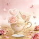 thumbnail image 3 of CaiYueKe Romantic Heart Teacup Acrylic Ornament Decorative Gift for Couples Valentine's Day Anniversary Wedding Home Decor Kitchen Desk Tabletop Decoration Love Present Souvenir Collectible, 3 of 9
