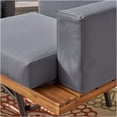 thumbnail image 5 of JERFIT Outdoor Acacia Wood Loveseat Sofa Set with Coffee Table, 2-Piece Water-Resistant Patio Furniture for Garden, Porch, Poolside, 5 of 10