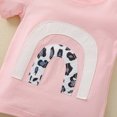 thumbnail image 3 of Dooleck Baby Girl Clothes Infant Toddler Rainbow Shirts Leopard Shorts Outfit Sets, 3 of 8