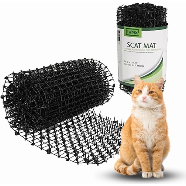 Fastpet Tapete para Gatos que Disuade la Excavación Tiras de Red Repelente para Interiores y Exteriores 2 m x 28 cm Fastpet