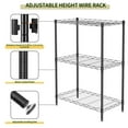 thumbnail image 5 of TAIMASI 3-Shelf Adjustable Heavy Duty Steel Wire Rack Storage Shelving Organizer for Kitchen, Garage, 23.62" L x 13.77" W x 31.49" H, Black, 5 of 9