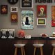 thumbnail image 4 of Decoración rectangular de metal gato negro Wdftyju pintura retro, 4 of 7