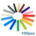 thumbnail image 2 of 100pcs Thick 1x8 Dot DIY Building BlocksFigures Bricks Educational Creative Size Compatible With 3008 Plastic Toys for Children Green 100pcs, 2 of 5