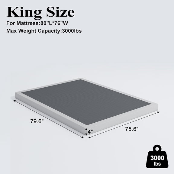 4 Inch Box Spring for King Bed