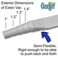 thumbnail image 5 of GADJIT Exten Vac Vacuum Attachment with Long Wand Extension and Crevice Tool for Any Vacuum Cleaner Hose, 5 of 6