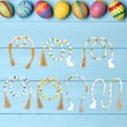 thumbnail image 2 of Milue Easter Wood Bead Garland Hemp Rope Tassel Hanging Ornament Home Decor for Garden Farmhouse Front Door Decoration Rustic Crafts, 2 of 20