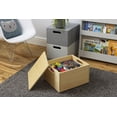 thumbnail image 2 of Tidy Books®Toy Box with Lid, Wooden Toy Storage, Small Toy Organizer, Brick Storage Box, Hobby Craft Organizer, 15.7 x 13.4 x 9.4 in, Eco Friendly, The Original Sorting Box™, 2 of 3