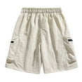 thumbnail image 3 of Youmylove Lightweight Mens Shorts Cargo Shorts Men's Summer Ice Silk Loose Trend Casual Sports Hiking Work Short, 3 of 9