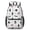 Black and Gray Cat and Dog Paw Print, variant on Cat and Paw Print Beige Pattern 17" Waterproof Oxford School Backpacks for Teens, S-Shape Padded Straps, for School, Travel, Hiking, Camping