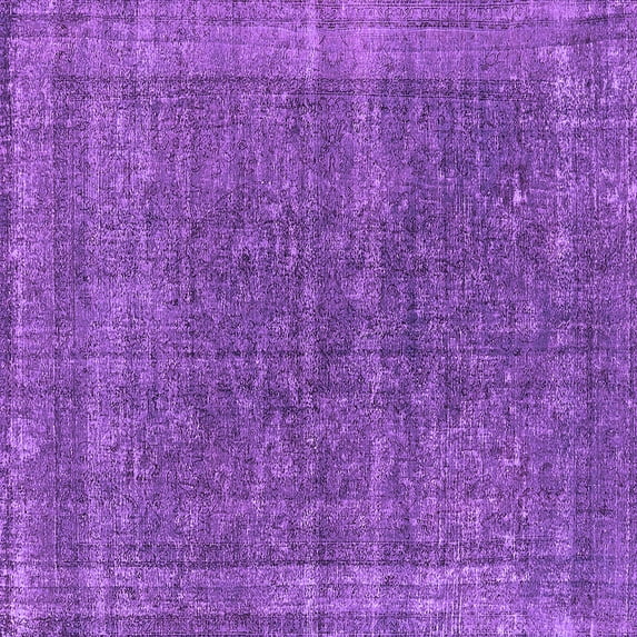 Ahgly Company Indoor Square Oriental Purple Industrial Area Rugs, 8' Square