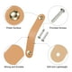 thumbnail image 3 of Uxcell 6 Paquetes Tiradores de Cajón de Cuero con Tornillos, Beige/Dorado (Espaciado de Agujeros: 96 mm), 3 of 5
