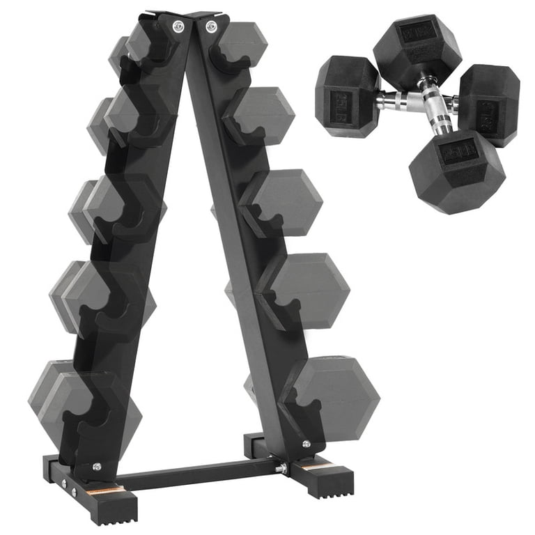 Signature Fitness A-Frame Dumbbell Rack with 25 lb Dumbbells photo 1