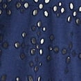 thumbnail image 4 of LAUREN RALPH LAUREN Womens Navy Eyelet Shirttail Hem Long Sleeve Point Collar Wear To Work Button Up Top Plus 1X, 4 of 4