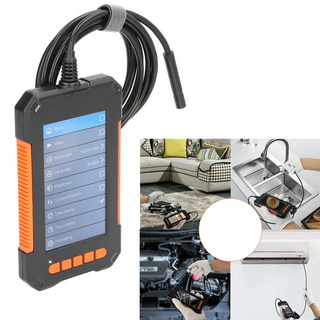 Caméra d'Inspection Endoscope Industriel, Endoscope Industriel, Caméra d'Inspection Borescope Numérique 1080P Caméra d'Inspection d'Égout 4.3 Po IPS