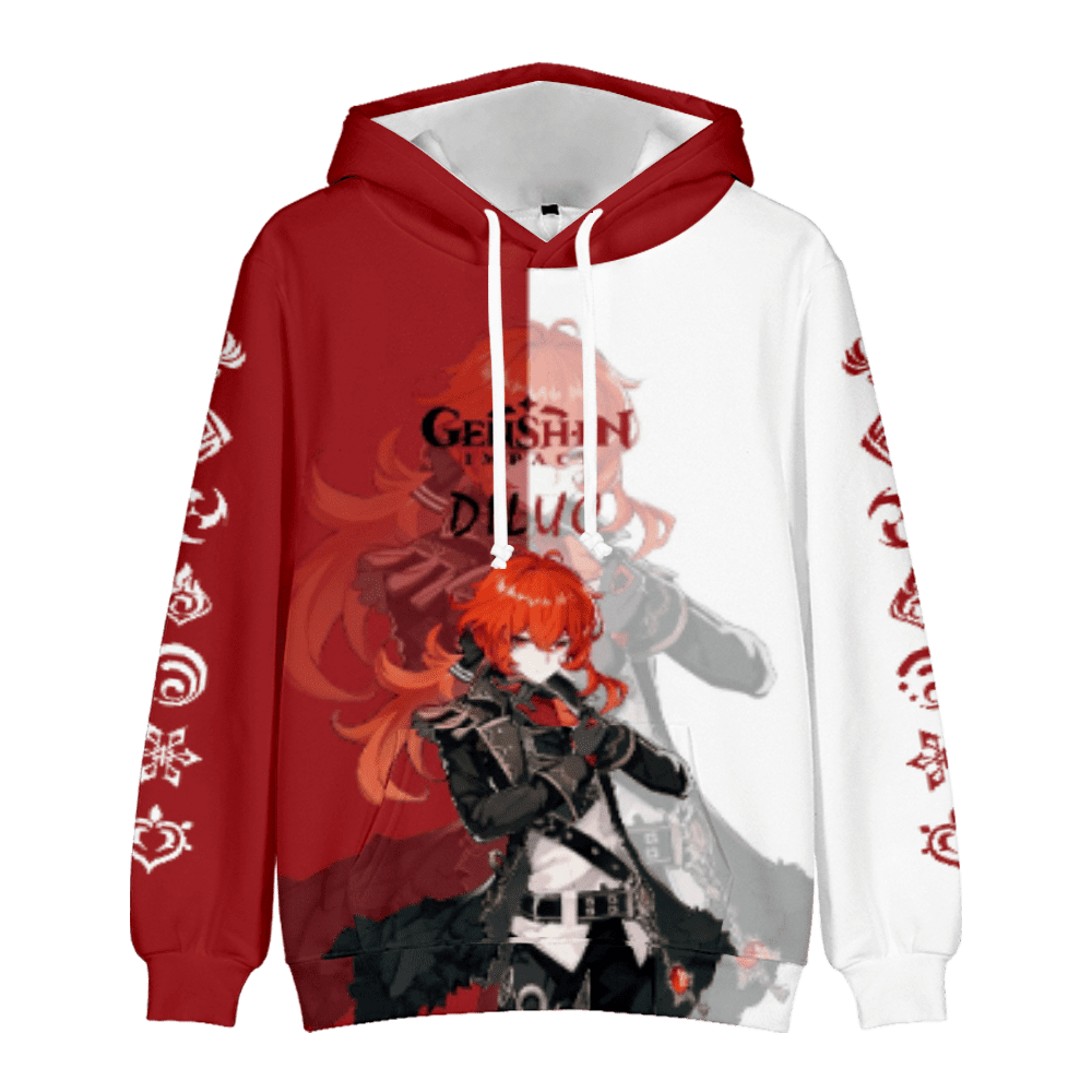 Hoodies Genshin Impact 3D Printed Soft Hoodies Cosplay Costume Clothing