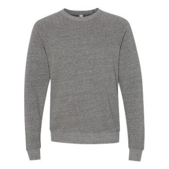 Unisex Sponge Fleece Raglan Sweatshirt, Deep Heather - Extra Small