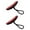 Black Red, variant on Lipstore 2 Pieces Kayak Handles Canoe Carrying Handles for Water Sports Canoeing Deck Black Red