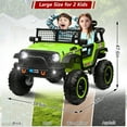 thumbnail image 3 of OTTORD 24V Battery 4 Wheel Car,Kids Ride on Electric Car with Remote Control and Music for Boys Girls(Green), 3 of 7