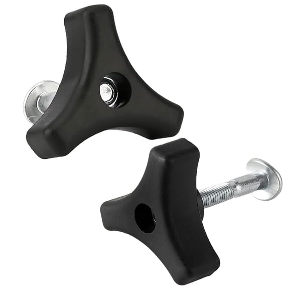 Vermillious  2 Pcs Lawn Mower Handle Knobs Nut Bolt with Triangular Handle Fastening Screw Set Fit for Honda Briggs & Stratton Kohler Lawn mowers&Other Lawn Mower