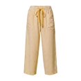 thumbnail image 5 of GZMOALH Women's Striped Print Elastic Waist Drawstring Wide Leg Pants with Pockets Casual Loose Fit Long Pants, 5 of 9