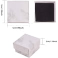 thumbnail image 2 of Paquete de 24 cajas pequeñas cuadradas de cartón kraft para anillos y pendientes, de 1,96 x 1,96 x 1,18 pulgadas, color blanco mármol, ideales para regalo de joyería., 2 of 9